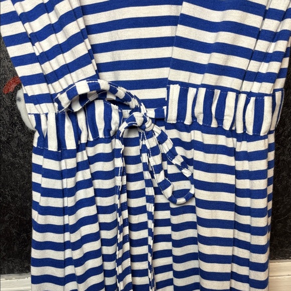 Sonoma Women’s Striped Blue and White Casual Midi Dress Size Large - Picture 4 of 7